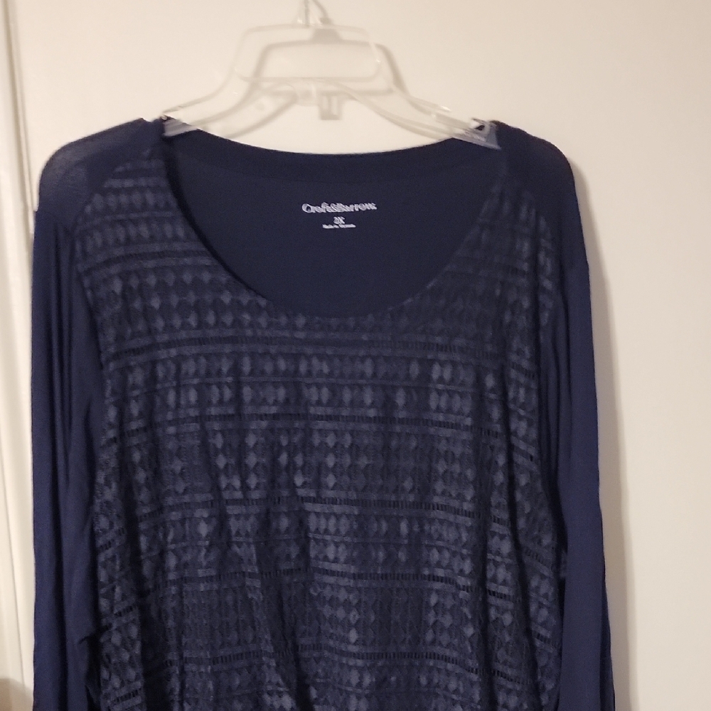 Croft & Barrow Women's Dark Blue Blouse